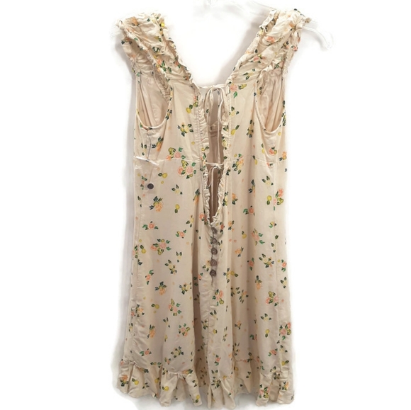 Free People NEW Like A Lady Citrus Floral Mini Dress Small - Picture 7 of 14